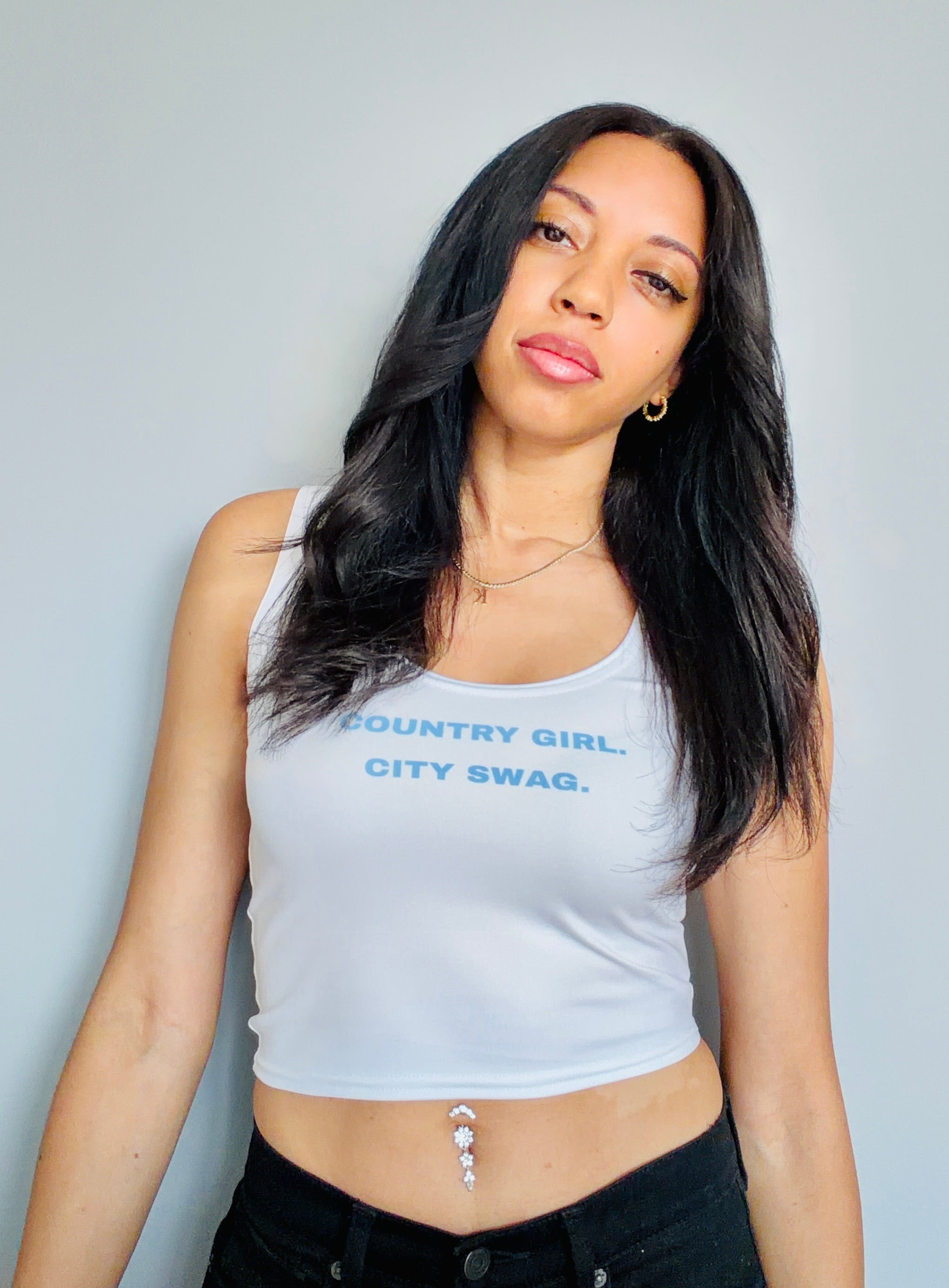 Country Girl City Swag Crop Top